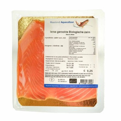 Gerookte ierse zalmfilet MAASLAND AQUACULTUUR