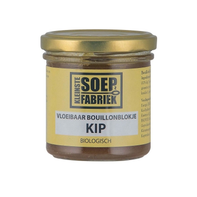 Vloeibaar bouillonblokje kip KLEINSTE SOEPFABRIEK