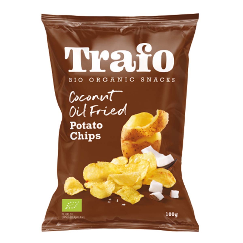 Chips gebakken in kokosolie