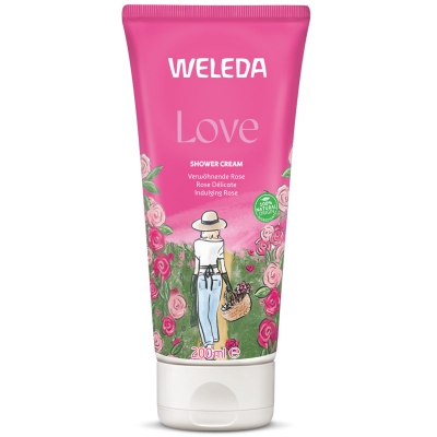 Love douchecreme rozen WELEDA