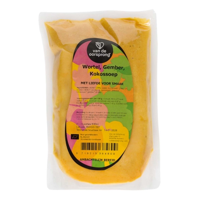 Wortel gember kokossoep DE OORSPRONG