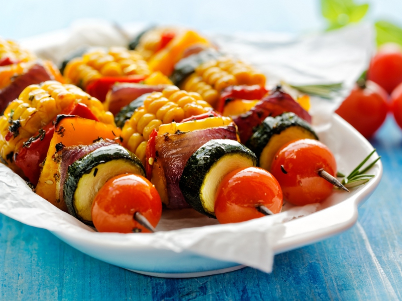 Vegan barbecuespiesjes