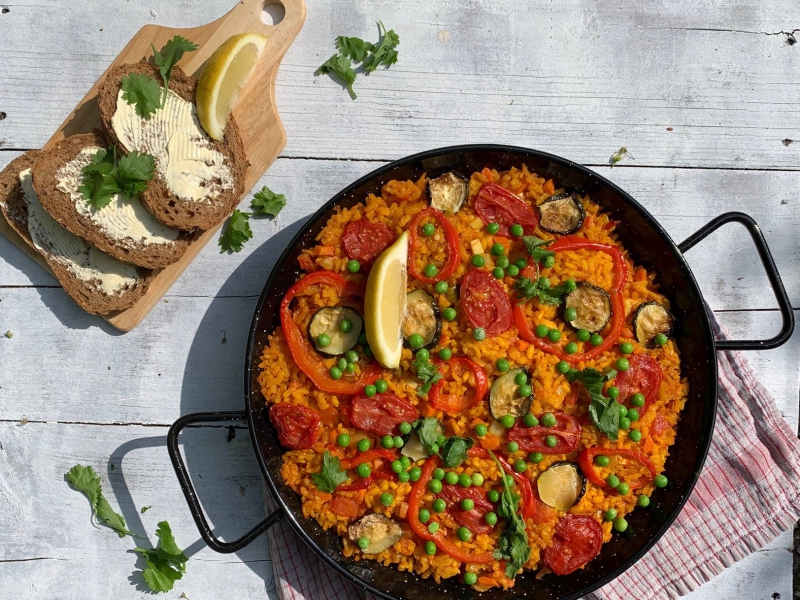 Vegan paella