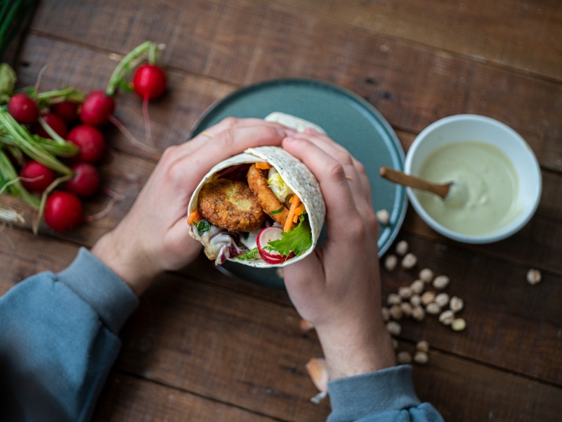 Zelfgemaakte falafel