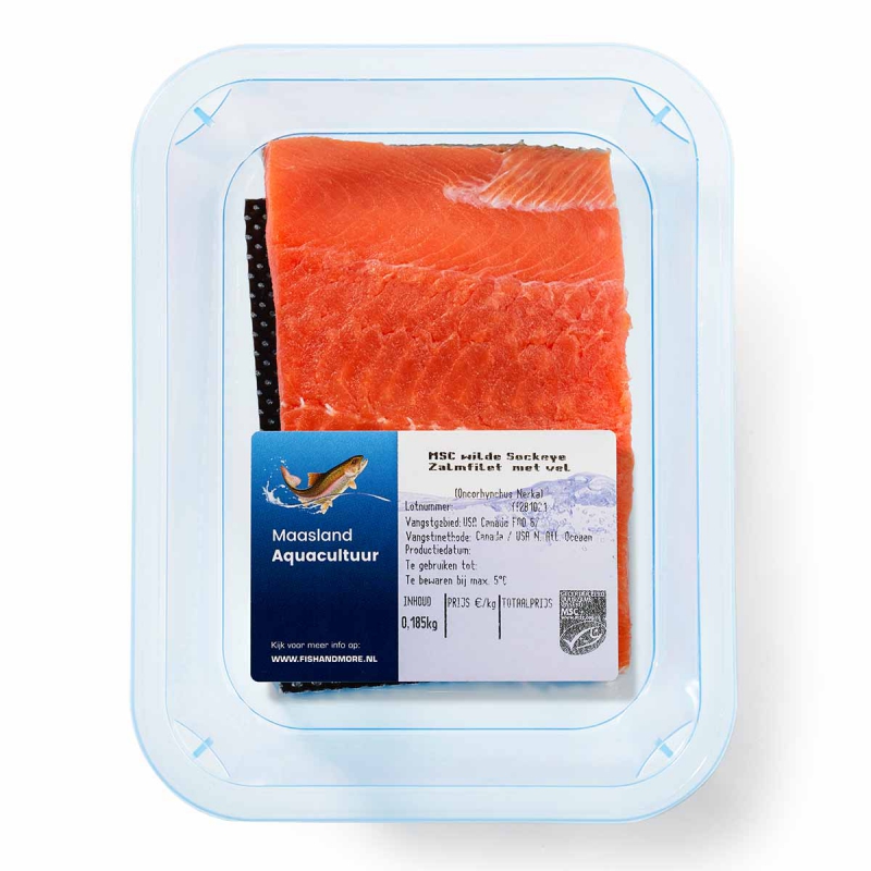 Zalmfilet sockeye met vel