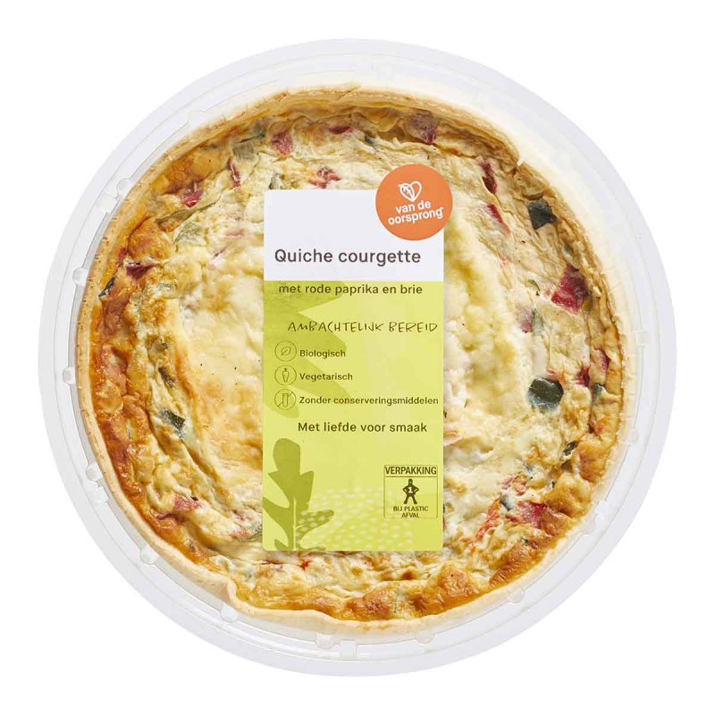 Quiche courgette paprika brie 