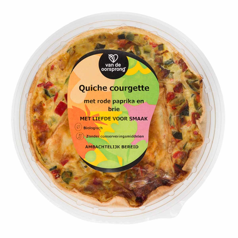 Quiche courgette paprika brie 