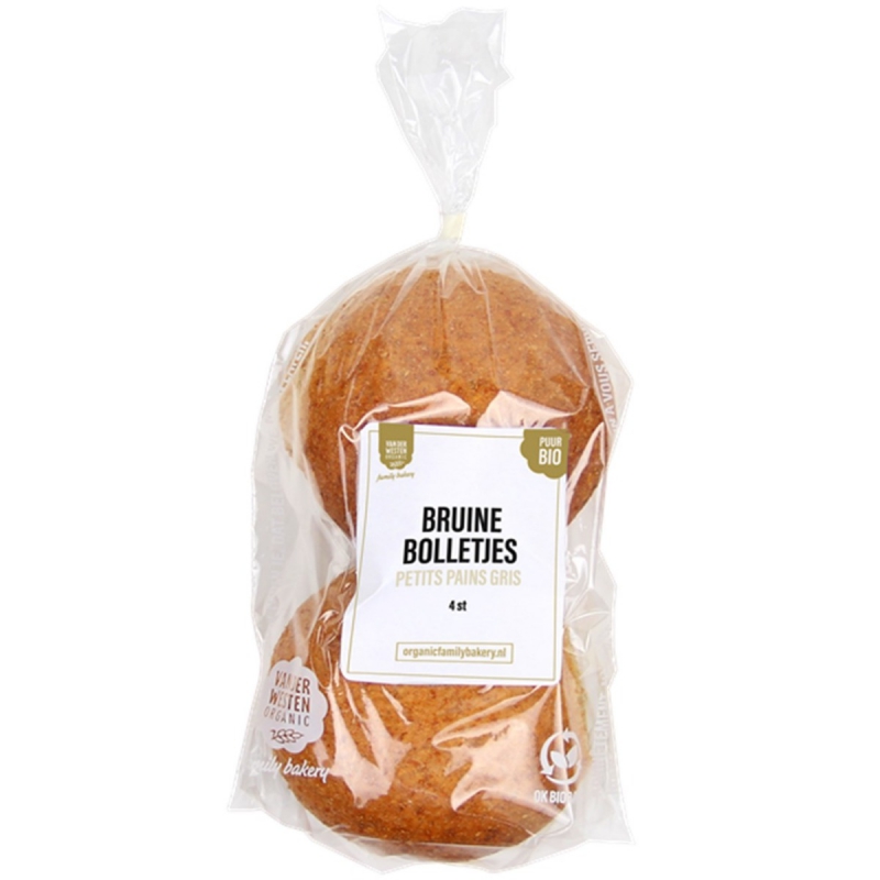 Bolletje tarwe bruin 4st