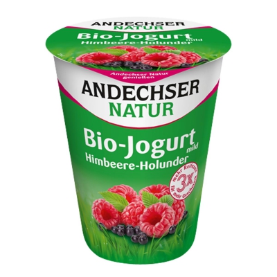 Yoghurt framboos vlierbes (beker) ANDECHSER