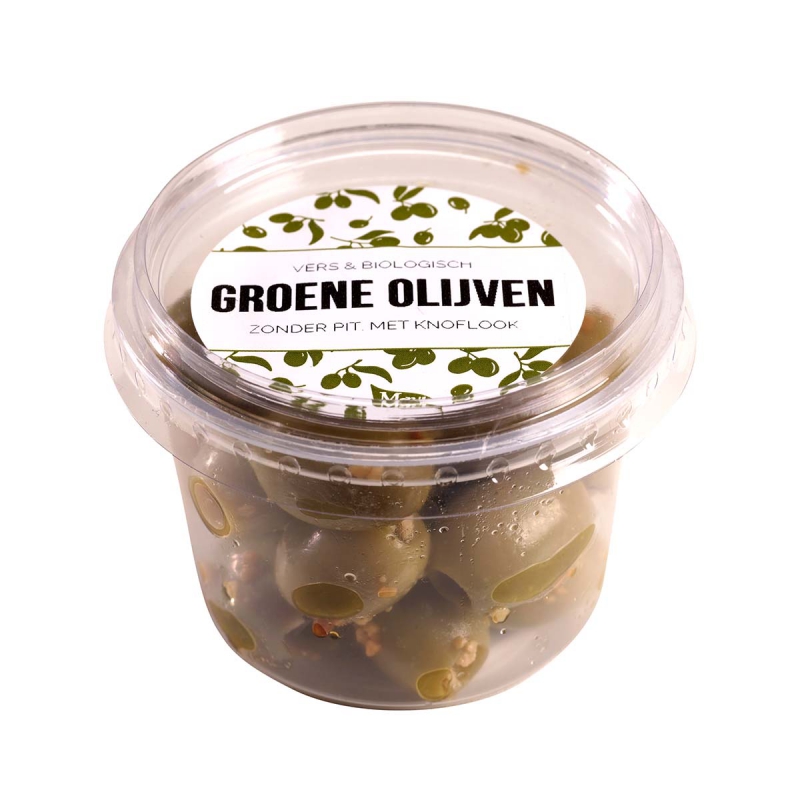 Olijven groen zonder pit knoflook