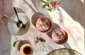 Gazpacho van radijs en komkommer met rokerige olie