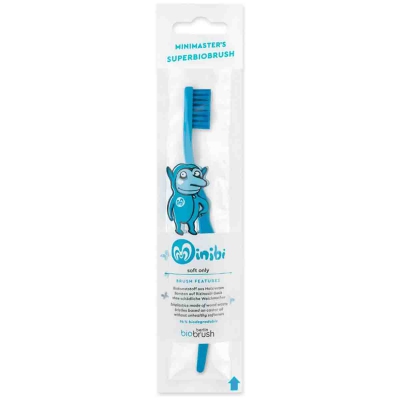 Kinder tandenborstel blauw BIOBRUSH