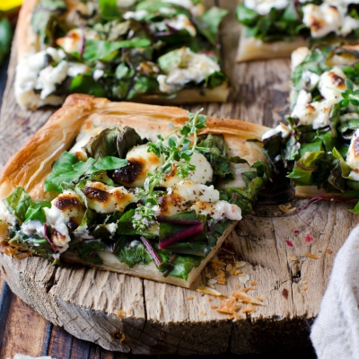 Plaattaart met feta & snijbiet