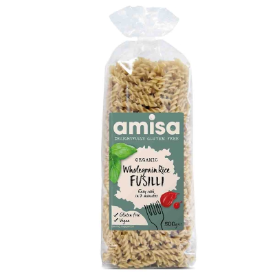 Fusilli rijst volkoren gv AMISA