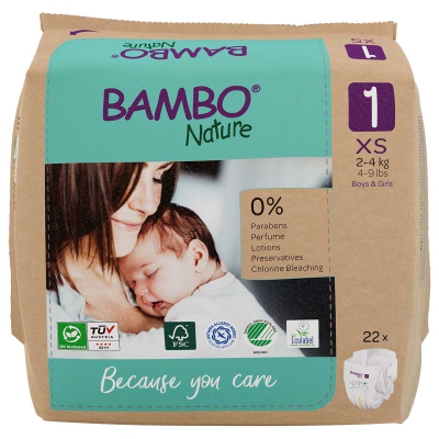 Luiers maat xs - 1 nw born BAMBO