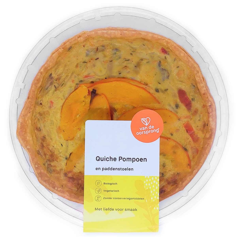 Quiche pompoen champignons