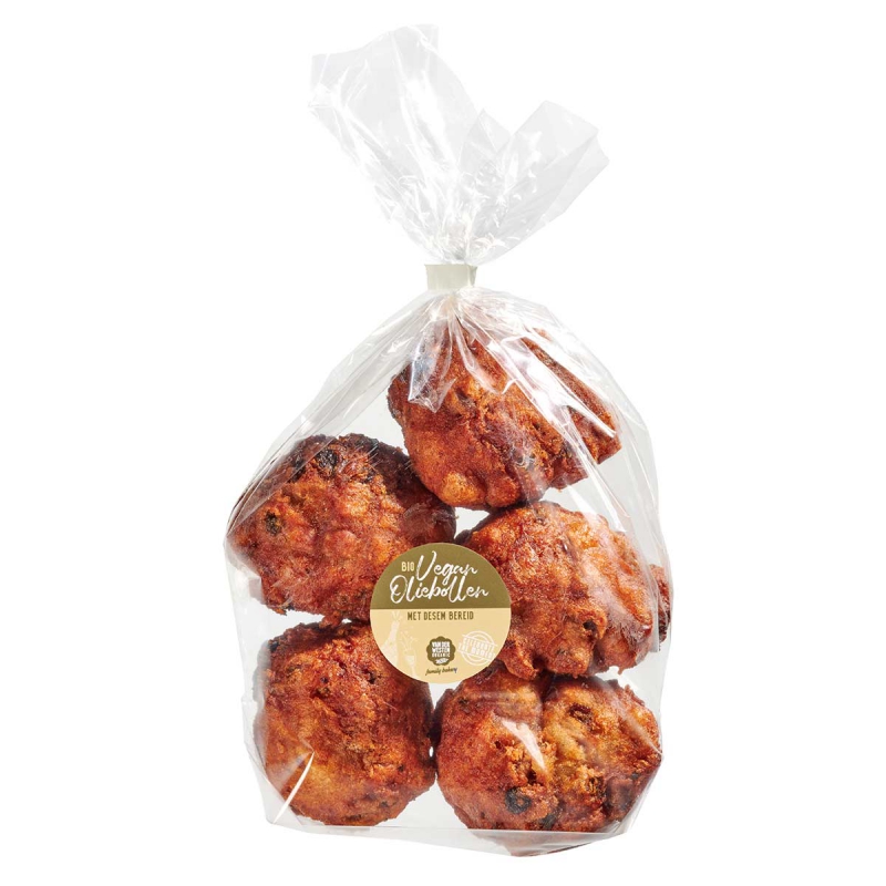 Oliebollen met rozijnen desem vegan