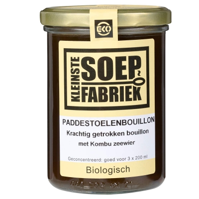 Paddestoelenbouillon KLEINSTE SOEPFABRIEK