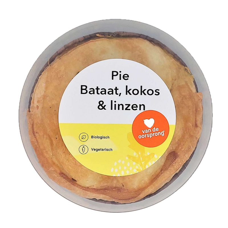 Pie bataat, kokos en linzen