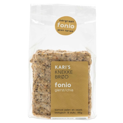 Knekkebrod fonio gierst KARIS CRACKERS