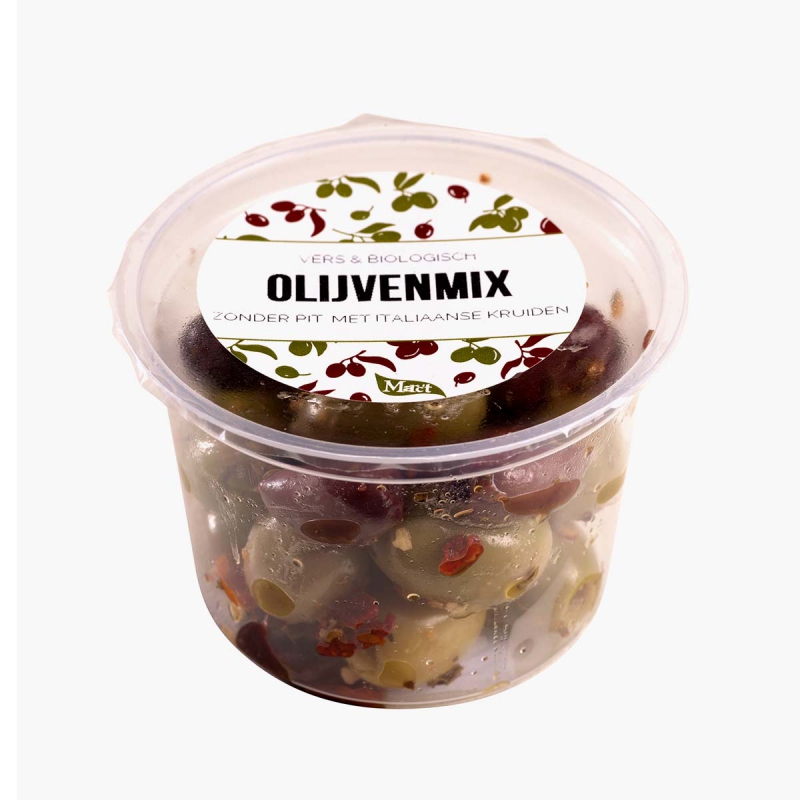 Olijvenmix zonder pit italiaanse kruiden 