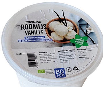 Roomijs vanille 800ml diepvries