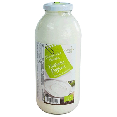 Halfvolle yoghurt (glas) WEERRIBBEN