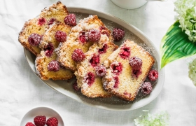 Frambozen ricotta cake