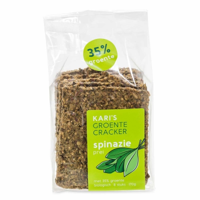 Groentecracker spinazie KARIS CRACKERS