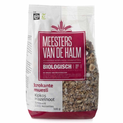 Krokante muesli kokos-hazelnoot HALM