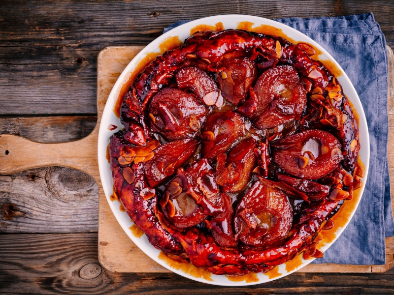 Tarte tatin met pruimen