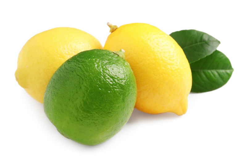 Groene en gele citroenen, limoenen. Wat is het verschil?