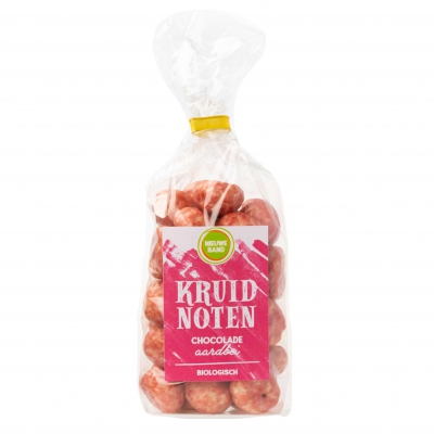 Chocolade kruidnoten wit aardbei (palmolievrij) op=op DE NIEUWE BAND