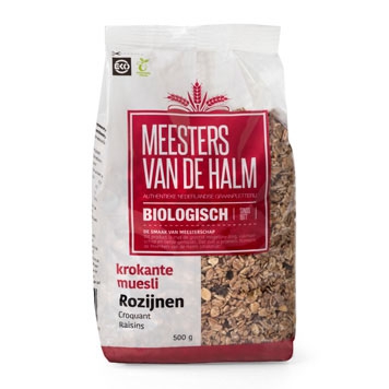 Krokante muesli rozijnen