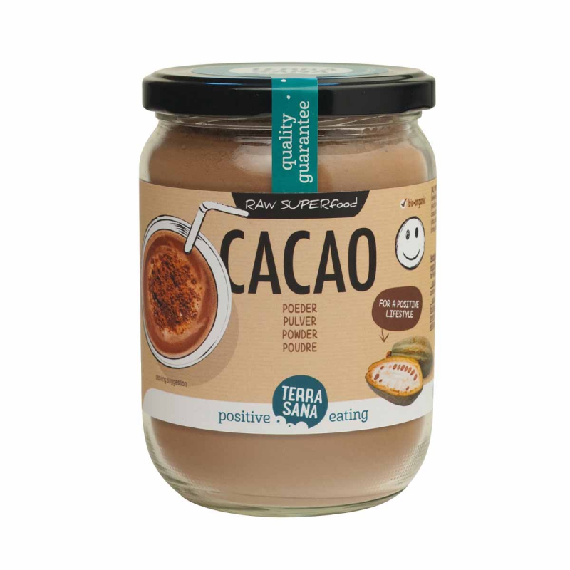 Raw cacao poeder