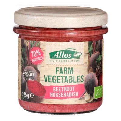 Spread rode biet-mierikswortel vegan ALLOS