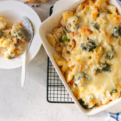 Mac & Cheese met broccoli en pompoen