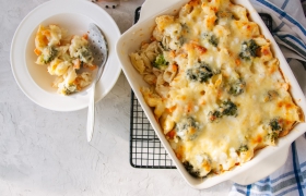 Mac & Cheese met broccoli en pompoen