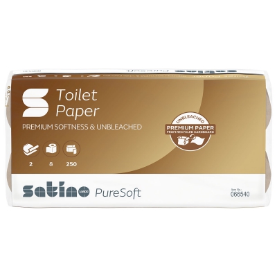 Toiletpapier 2lg 250vl 8x puresoft SATINO
