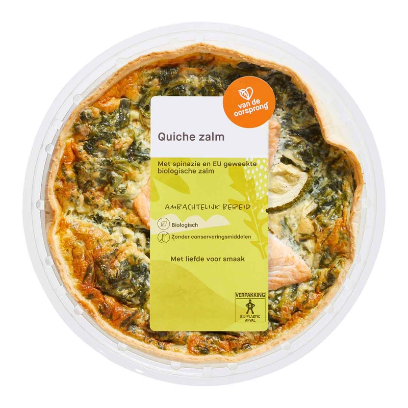 Quiche zalm spinazie