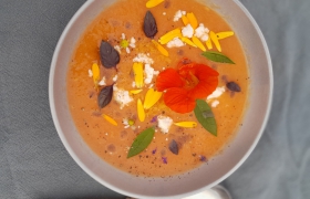 Gazpacho van meloen en komkommer