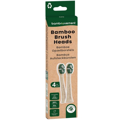 Opzetborstels sonisch (bamboe) BAMBOOVEMENT