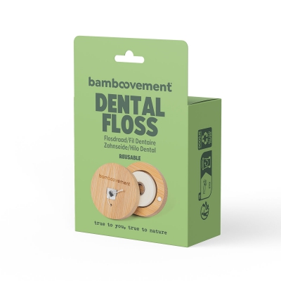 Tandfloss in bamboe case BAMBOOVEMENT