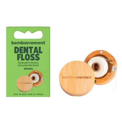 Tandfloss in bamboe case BAMBOOVEMENT