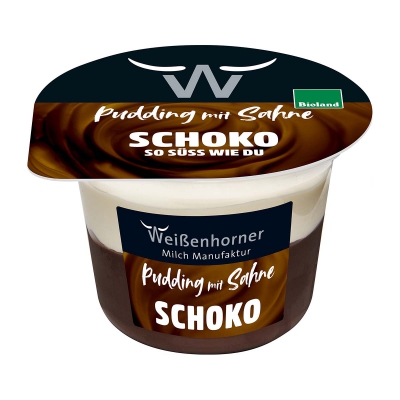 Chocoladepudding met slagroom topping WEISSENHORNER