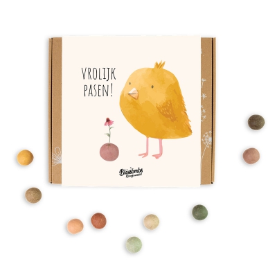 Giftbox paaskuiken m BLOSSOMBS