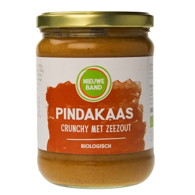 Pindakaas crunchy met zeezout NIEUWE BAND