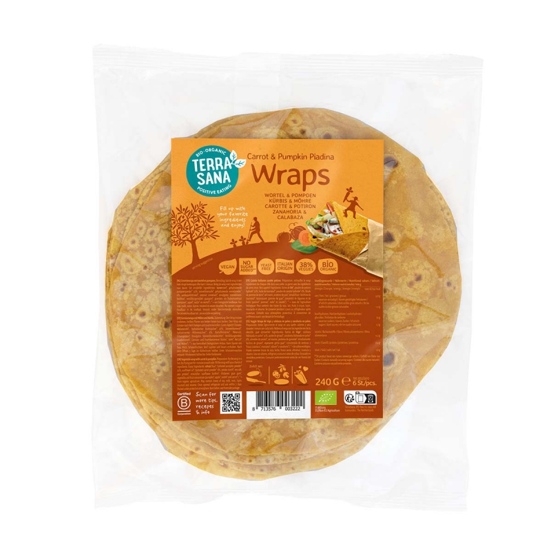 Groentewraps wortel pompoen