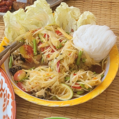 Thaise papayasalade somtum