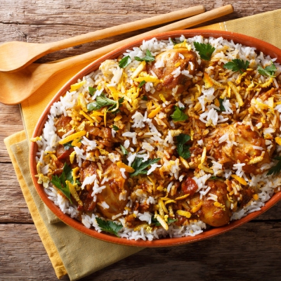 Iraakse Biryani rijstgerecht met kip